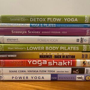 9 Yoga/Pilates DVDS